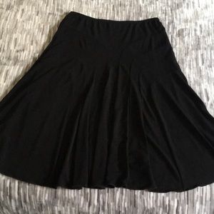 Black mid length skirt